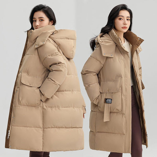 Long style hooded Warm Jacket